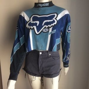 Upcycled 90’s motorcross croptop